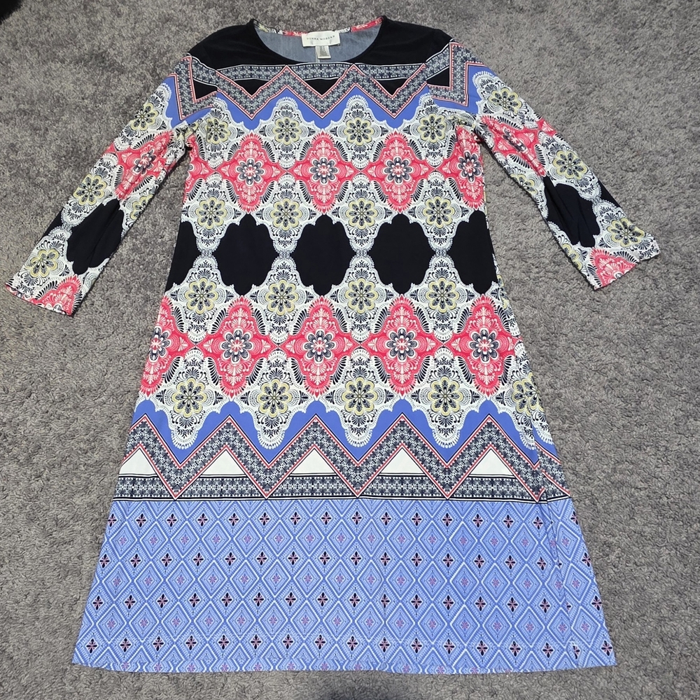 Multicolor Patterned Dress